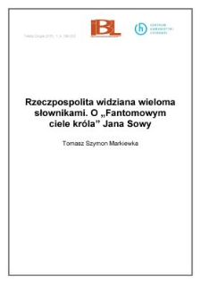 Rzeczpospolita widziana wieloma słownikami. O "Fantomowym ciele króla" Jana Sowy