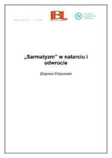 "Sarmatyzm" w natarciu i odwrocie