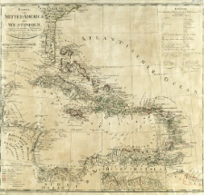 Karte von Mittel-America oder Westindien