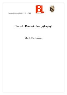 Conrad i Potocki: dwa „rękopisy”