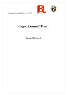 Co gra „Katarynka” Prusa?