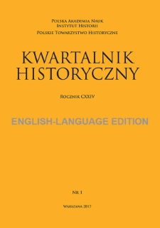 Kwartalnik Historyczny, Vol. 124 (2017) English-Language Edition No. 1, Contents, Guidance, Abbrevation, Transliteration