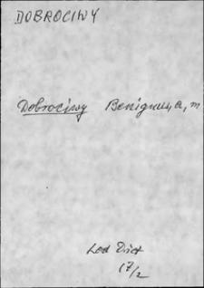 Kartoteka Słownika języka polskiego XVII i 1. połowy XVIII wieku; Dobrobiorca - Dobry1