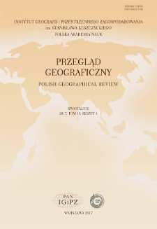 Przegląd Geograficzny T. 89 z. 4 (2017), Spis treści