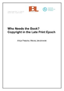 Who needs the book? Copyright in the late print epoch