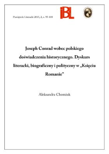 Joseph Conrad wobec polskiego doświadczenia historycznego. Dyskurs literacki, biograficzny i polityczny w „Księciu Romanie”