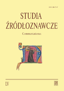 Studia Źródłoznawcze = Commentationes T. 55 (2017), Recenzje
