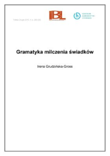 Gramatyka milczenia świadków