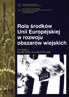 Rola środków Unii Europejskiej w rozwoju obszarów wiejskich