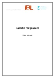 Bachtin raz jeszcze