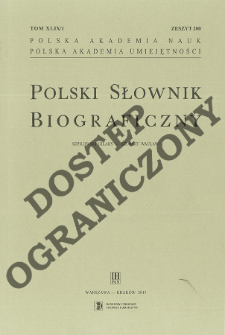 Polski słownik biograficzny T. 52 (2017-2019), Świrski Łukasz - Tanner Bernard
