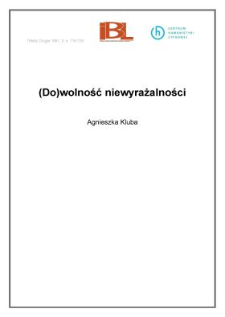 (Do)wolność niewyrażalności