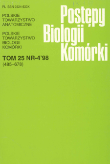 Postępy biologii komórki, Tom 25 nr 4, 1998