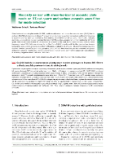 Viscosity sensor with shear-horizontal acoustic plate mode on BT-cut quartz and surface acoustic wave filter for mode selection / Waldemar Soluch, Tadeusz Wróbel