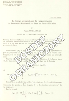 La forme asymptotique de l’approximation de Bernstein-Kantorovitch dans un intervalle