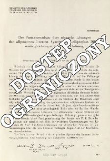 Der Fundamentalsatz über schwache lösungen der allgemeinen linearen Systeme der elliptischen Differentialgleichungen beliebiger Ordnung.