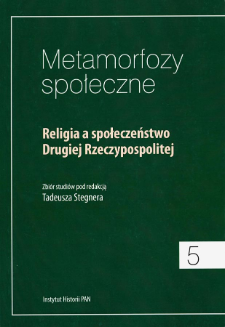 Religia a społeczeństwo Drugiej Rzeczypospolitej. Strony tytułowe, Spis treści