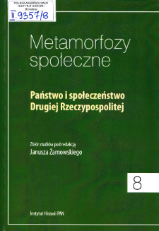 Państwo i społeczeństwo Drugiej Rzeczypospolitej. Strony tytułowe, Spis treści