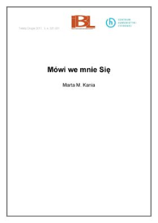 Mówi we mnie Się