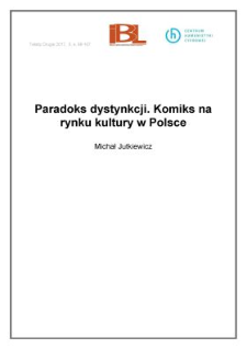 Paradoks dystynkcji. Komiks na rynku kultury w Polsce