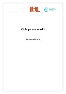 Oda przez wieki