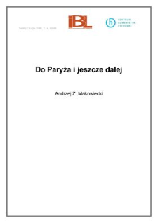 Do Paryża i jeszcze dalej