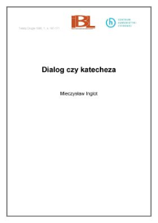 Dialog czy katecheza