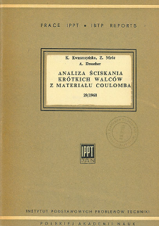 Analiza ściskania krótkich walców z materiału Coulomba