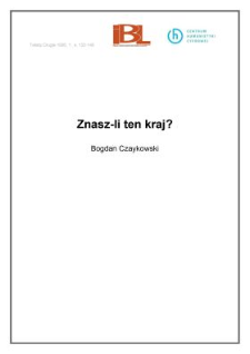 Znasz - li ten kraj?