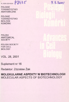 Postępy biologii komórki, Tom 28 supl. 16, 2001