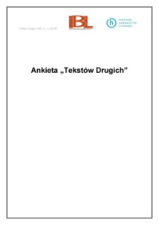 Ankieta "Tekstów Drugich"