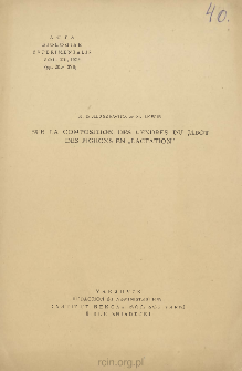 Sur la composition des cendres de la sécrétion du jabot des Pigeons en "lactation"