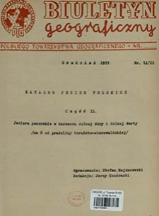 Katalog jezior polskich. Cz. 11, Jeziora pomorskie w dorzeczu dolnej Odry i dolnej Warty (na N od pradoliny toruńsko-eberswaldzkiej)