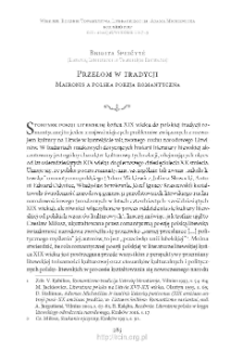 Przełom w tradycji. Maironis a polska poezja romantyczna