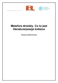 Metafora drożdży. Co to jest literatura/poezja kobieca