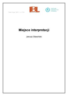 Miejsce interpretacji