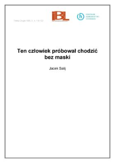 Ten człowiek próbował chodzić bez maski