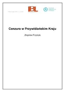 Cenzura w Przywiślańskim Kraju