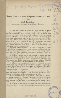 Ślimaki i małże z okolic Strzyżowa zebrane w r. 1876