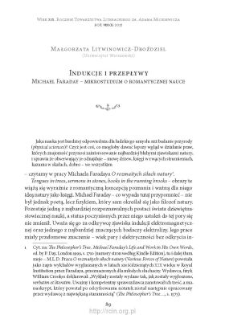 Indukcje i przepływy. Michael Faraday – mikrostudium o romantycznej nauce