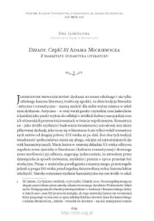 „Dziady. Część III” Adama Mickiewicza. Z warsztatu dydaktyka literatury