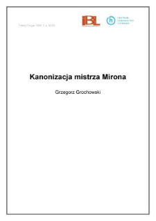 Kanonizacja mistrza Mirona