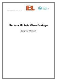 Summa Michała Głowińskiego