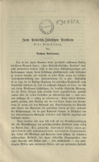 Zum Polnisch-Jüdischen Problem : Eine Erwiderung