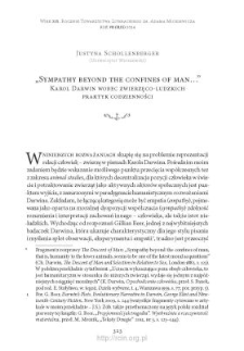 „Sympathy beyond the confines of man…”. Karol Darwin wobec zwierzęco-ludzkich praktyk codzienności