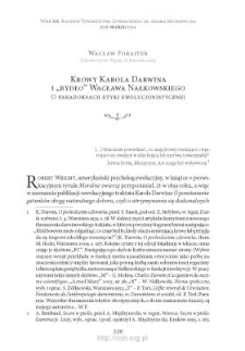 Krowy Karola Darwina i „bydło” Wacława Nałkowskiego. O paradoksach etyki ewolucjonistycznej