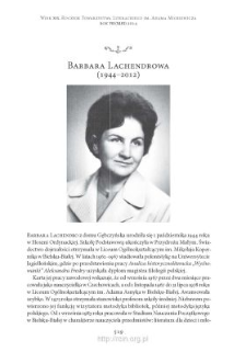 Barbara Lachendrowa (1944–2012)