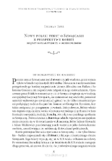 Nowy polski tekst o Szwajcarii z perspektywy kobiet. Między romantyzmem a modernizmem