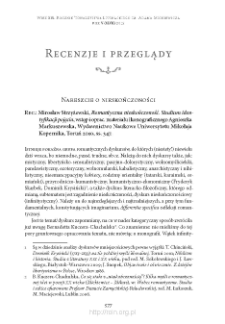Nareszcie o nieskończoności. Rec.: Mirosław Strzyżewski, „Romantyczna nieskończoność. Studium identyfikacji pojęcia”, Toruń 2010