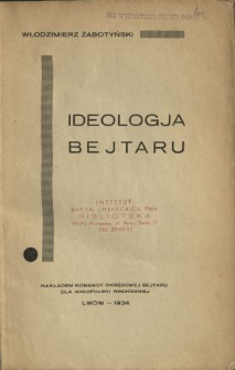 Ideologja Bejtaru : zarys bejtarowego światopoglądu